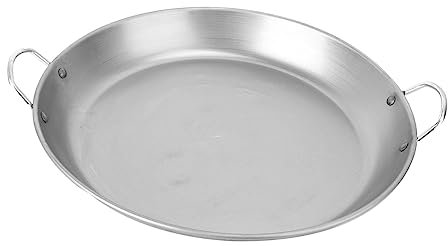 MOTHNUR Pronto Padella Per Grigliare Rotonda in Ferro Battuto Compatta E Facile Da Spostare 35 Cm