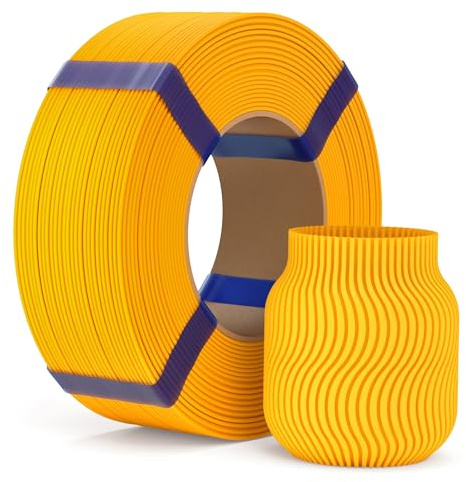 ELEGOO PLA Basic Refill-filament 1,75 mm, solblomma gult, 1 kg, 3D-skrivarfilament utan spole, hög diameternoggrannhet, lämplig för de flesta återanvändbara spolerna