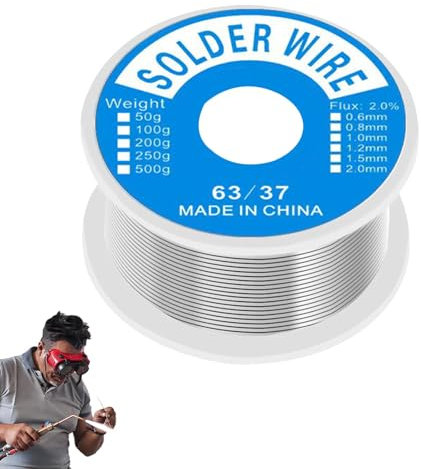 100g Lötzinn Mit Flussmittel, Lötdraht 1mm, Solder Wire Mit Kolophoniumkern 7 Meter, Niedrigtemperatur Lötdraht Für Elektronikreparaturen Und DIY-Projekte