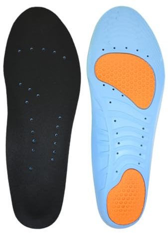 Plantillas Gel Hombre Trabajo Mujer - Antiolor, Comodidad, Antideslizante, Amortiguación, Transpirables e Impermeables - Alivio de Dolor en Zapatos y Botas Trabajo - Unisex Recortable – CLIVS (41-47)