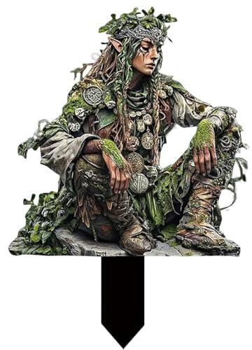 2D Gartenfiguren Wetterfeste Gartendeko 30cm Elfen Tiere Figuren als Teich Deko Moderne Vintage Gartenstatuen aus Acryl Ideal für Blumenbeet Windspiel Gartengestaltung Gartendeko Robustes Design