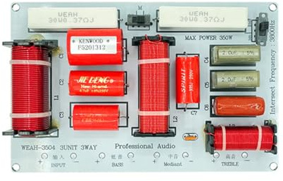 Oxxggkao Divisor de frecuencia de altavoces altos de 3 vías, divisor de sonido, placa de circuito para altavoces de cine en casa, divisor de frecuencia de sonido