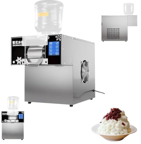 Skallbisymaskin Professionell, Koreansk Bingsu Apparat 132LBS/264LBS | Elektrisk Israkare för Storkök och Restaurang, Gastro Köksutrustning 360W/750W(360W)