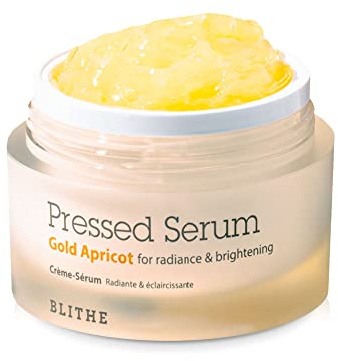 BLITHE Pressed Serum Gold Apricot - Feuchtigkeitsspendendes Serum mit Aprikosenextrakt und Niacinamid, für trockene Haut und strahlende Haut, mit bouncy Textur, koreanische Hautpflege (50 ml)