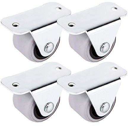 Ruedas giratorias de goma, de Castors, doble rueda, con placa metálica, para muebles, electrodomésticos y equipos pequeños, 30 mm