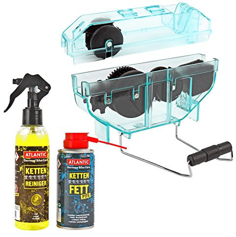 Kettenreinigungs-Set Professioneller Reiniger und Kettenfett inkl. Kettenreinigungsgerät
