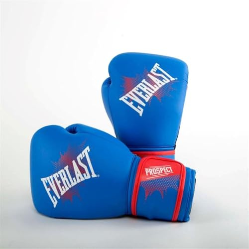 Everlast Prospect 2 8oz Kids Boxing Gloves (Ages 8-12) Blue/Red Boxing Gloves for Bags & Mitt Work, Soft Interior Lining, Hook & Loop System, and Ventilated Palms - Authentic Everlast Gear