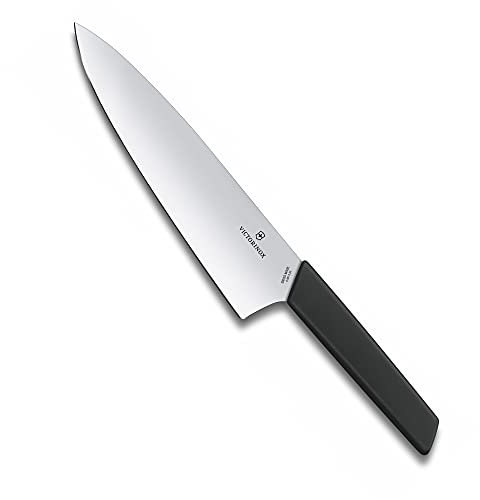 Victorinox Swiss Modern, coltello per sfilettare con lama extra larga, lavabile in lavastoviglie, nero, in acciaio