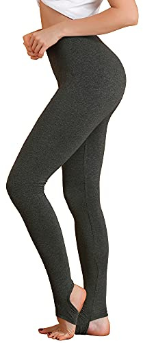 Allegra K Women's Cotton Leggings Elastic Waist Yoga Stirrup Pants Tights