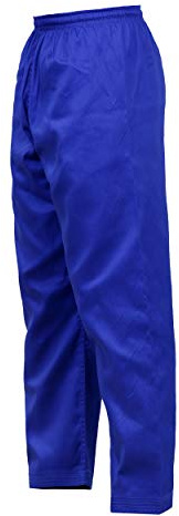 PFG Essential Solid Color Karate Pants Kids Adults Unisex Very Light Weight - Special Edition (Blue, 000)