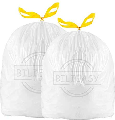 BILIEASY sacs poubelles 20L 22L 25L 4.4GAL sacs poubelles grandes poubelles solides non parfumées sacs à ordures universels ((20-25L (120 pièces))