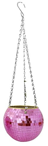 Tumotsit Disco-Kugel-Pflanzgefäß zum Aufhängen | Discokugel Blumenvase,Spiegel-Pflanzgefäß, hängende Pflanzgefäße, Blumen-Pflanzgefäß, Blumentopf für Zimmerpflanzen, 6 Zoll