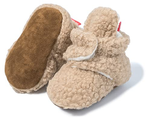 CENCIRILY Baby Girls Boys Booties Newborn First Walking Shoes Infant Winter Warm Boots Soft Sole Ankle Crib Shoe with 0-18 Months