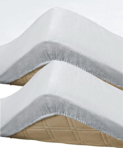 Erwin Müller Spannbettlaken Prenzlau wasserdicht/Kochfest f. Boxspringbett 2er-Pack Molton weiß Größe 90x190 cm