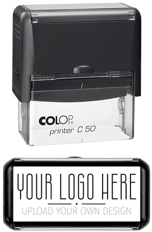 Custom Logo Stamp – Personalised Company Rubber Stamp Featuring Your Logo for Office Use, Branding, Packaging & Promotional Marketing (70mm x 30mm)