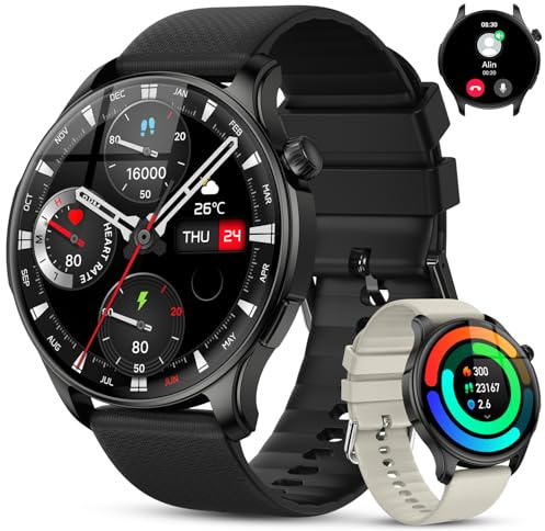 Smart Watch for Men Women Fitness: Waterproof Running Digital Mens Watches Step Pedometer Tracker Make Answer Call Smartwatch Android Phone iPhone Samsung Compatible SpO2 Sleep Heart Rate Monitor