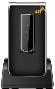 Beafon, SL495, LTE, Silverline, hopfällbar mobiltelefon, knapptelefon, seniormobiltelefon med SOS nödsamtalsknapp, mobiltelefon, TFT-display 2,4 tum (6,09 cm), kamera,