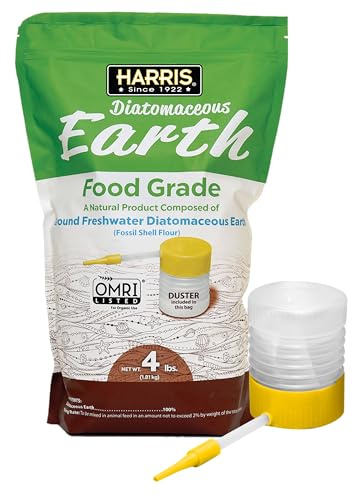 HARRIS Diatomaceous Earth Food Grade, 4lb with Powder Duster Included in The Bag