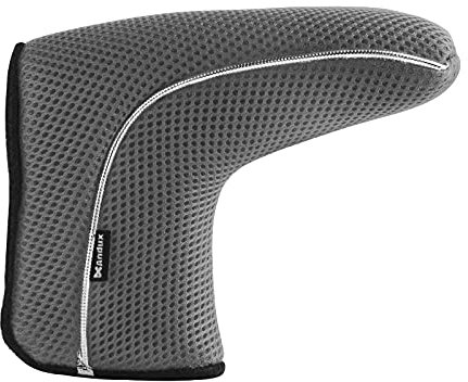 Andux Schlägerkopfhüllen für Putter Golf Blade Putter-Kopfabdeckung Klettverschluss MT/TG15 Grau