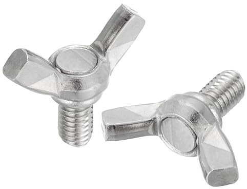 QUARKZMAN 30pz Viti Farfalla a Ali M6-1x10mm, Viti Farfalla a Mano in Acciaio Inossidabile 304, Viti Farfalla a Mano a Testa a Farfalla