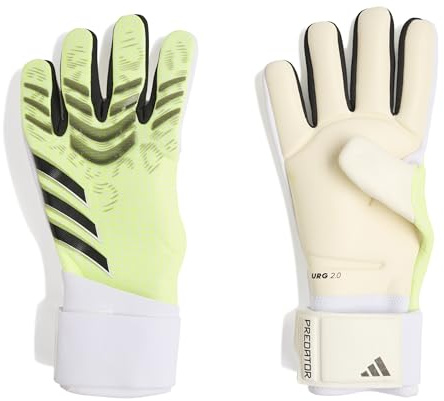 adidas Unisex Competition Goalie Soccer Gloves, Lucid Lemon/Black/Purple Rush, 10