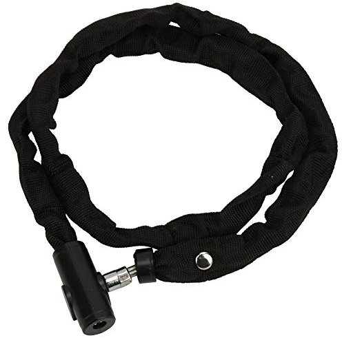 Localizaci¨®n de la Cadena de Bicicletas Anti Robo, Llave Fresado Interna Doble Cara 47.2 Pulgadas, Alargar el Bloqueo la Cadena Seguridad con Cubierta Lienzo para Motocicleta Scooter El¨¦ctrico, Uso