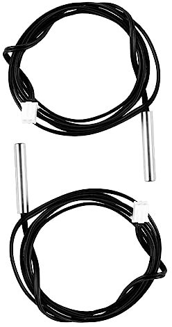 Ciieeo 2Stücke Wasserdichter Thermistor Temperatursensor mit Kabel für Klimaanlagen Aquakultur Temperaturüberwachung Gewächshäusern