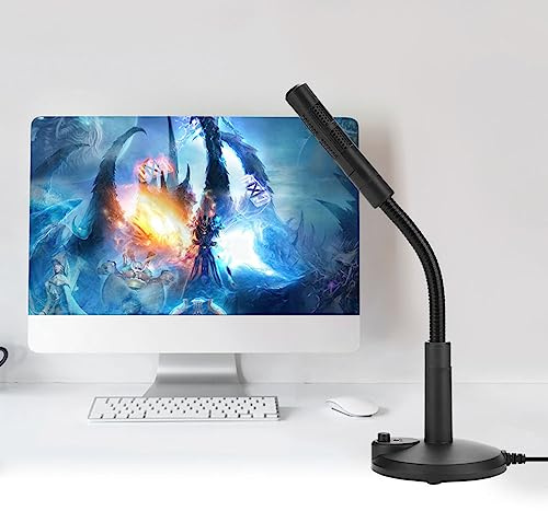 Gonetre Micrófono USB Omnidireccional Calidad de Sonido Clara Profesional Torso de Metal Base Antideslizante Resistente para Chat en Línea Grabación Conferencias Conferencias Negro 25,5