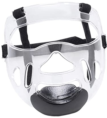 KQFCAZRE Máscara Transparente de Taekwondo, Casco Protector Extraíble, Protector Facial, Cubierta para La Cabeza, Engrosada, Niños