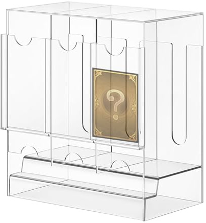 Distributeur de packs booster – Stockage de 120 paquets (transparent) | Vitrine de jeu de cartes à collectionner, organisateur de cartes de sport, Compatible avec Pokémon et accessoire de boîte de