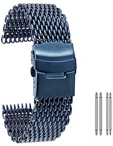 klockarmband, meshband rostfritt stål 18/20/22/24mm byte av vikarmband