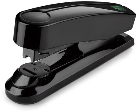 Novus B 4 FC re+new Heftgerät (aus Metall mit Kunsttoffoberteil aus nachhaltigem Rezyklat, 50 Blatt, inkl. 200 Heftklammern) schwarz