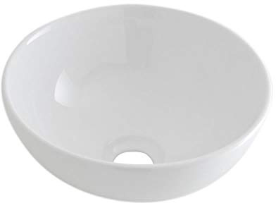 MILANO White Ceramic Round Countertop Bathroom Basin Sink 280mm | Ceramic Construction. Round Design. Contemporary Style. Countertop Installation. Not Fitted With Tap Holes.