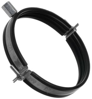 Ø 200mm Collier de Serrage avec Joint en Caoutchouc - M8 / M10 Collier de Fixation pour Tube