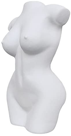 MagiDeal Vase à Fleurs en résine décoratif, Corps en Forme de Sculpture, Résine Plantes Planteurs Moderne Boho Style, pour Table De Salon De Bureau À Domicile Salon - Blanc