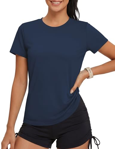 MAGCOMSEN Ropa Fitness Mujer Manga Corta Corte Ajustado
