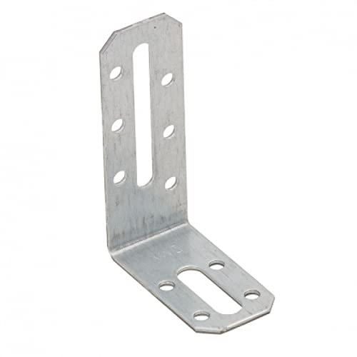 Gedotec Connecteur d'angle 90° angle de réglage pour plaques de plâtre | 20 pièces fer d'angle - 80x55x30 mm | Support de poteau charge lourde angle de vissage | Angle métallique angle de 90 degrés