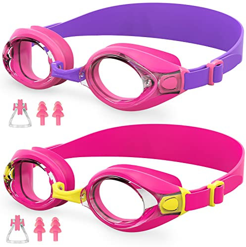 Trusiel Schwimmbrille für Kinder Alter 5-13 Jahre, Profi Kinder Schwimmbrille für Jungen Mädchen, Antibeschlag UV-Schutz wasserdicht komfortables Silikon mit klarer Sicht