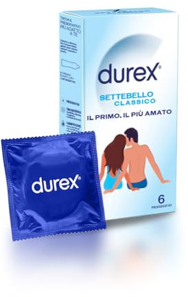 Durex Settebello Classico, Preservativi Classici, 6 Profilattici
