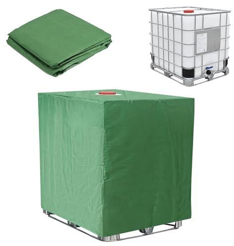 Frevoitna 120 × 100 × 116 cm presenning vattentät, IBC-tanklock, 1 000 liters vattentank tillbehör, skyddskåpa, 1 000 liters vattentank för utomhusbruk, IBC-tank lock