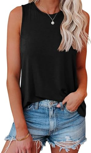 AirMood Dam Casual Cami-linnen Lös passform Sommar Ärmlös linne Väst T-shirts