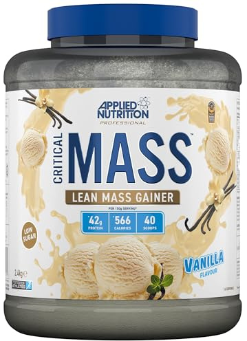 Applied Nutrition Mass Gainer Critical Mass Professional – Protein Pulver für die Gewichtszunahme, Hochkalorischer Weight Gainer, Reine Muskelmasse (2.4kg (Pack of 1), Vanilla)