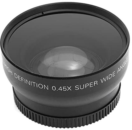 Lente gran angular de 58 mm 0 45x con macro porción óptica lente de conversión de vidrio resistente al agua para la mayoría de las cámaras réflex digitales