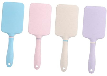 Hemobllo Cepillo Desenredante para Cabello Rizado Peine de Pala Ligero de de Masajeador Suave para Cabelludo Peine Ergonómico Portátil Color Rosa