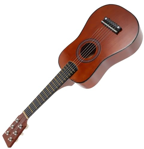 POPETPOP Guitare Bois pour Garçon Fille Musical Éducatif avec Cordes Ajustables Instrument de Musique pour Éveil et Pratique Cadeau Garçon Fille