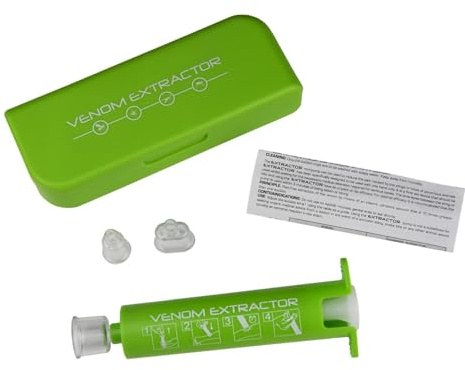 Aspirador de mordeduras | Extractor de veneno para picaduras de insectos y picaduras de avispas, bomba de vacío portátil con de almacenamiento para senderismo al aire libre, mochileros, camping