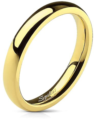 UrbanBijoux Bague Anneau Alliance Mariage FIANCAILLE Homme Femme Acier Plaque Or 4mm