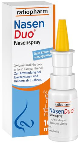 NasenDuo Nasenspray: Zuverlässige Hilfe gegen Schnupfen und verstopfte Nasen - abschwellendes und pflegendes Nasenspray, 10 ml