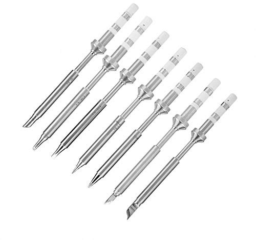7 Arten Mini Edelstahl Lötkolben Tipps Ersatz für TS100 Lötkolben(7 Pcs)