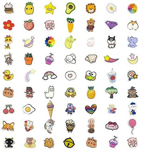 TSHAOUN 60 Stück Sicherheitsnadeln Niedliche Cartoon Stecknadeln Acryl Stecknadeln Stecknadeln für Kleidung Canvas Taschen Jacken und Rucksäcke, DIY Kreation (60 Pcs)